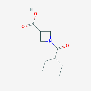 molecular formula C10H17NO3 B1469156 1-(2-Ethylbutanoyl)azetidine-3-carboxylic acid CAS No. 1343867-22-0