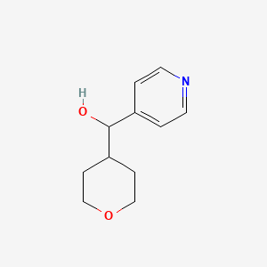 molecular formula C11H15NO2 B1469158 Oxan-4-yl(pyridin-4-yl)methanol CAS No. 1344003-65-1