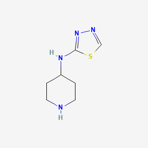 molecular formula C7H12N4S B1469164 N-(1,3,4-thiadiazol-2-yl)piperidin-4-amine CAS No. 1341071-50-8