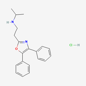 molecular formula C20H23ClN2O B14691645 4,5-Diphenyl-2-(2-(isopropylamino)ethyl)oxazole monohydrochloride CAS No. 33161-92-1