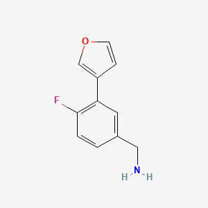 (4-Fluoro-3-(furan-3-yl)phenyl)methanamine