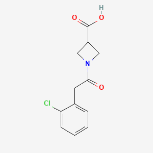 molecular formula C12H12ClNO3 B1469169 1-(2-(2-氯苯基)乙酰)氮杂环丁-3-羧酸 CAS No. 1378992-85-8