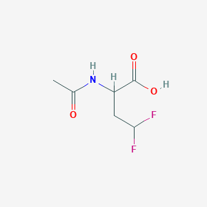 molecular formula C6H9F2NO3 B1469171 2-Acetamido-4,4-difluorobutanoic acid CAS No. 1343349-88-1