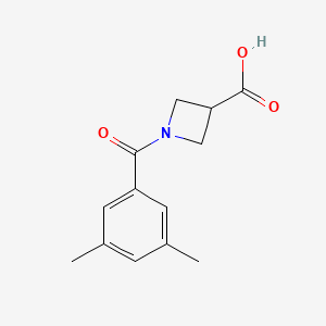 molecular formula C13H15NO3 B1469176 1-(3,5-Dimethylbenzoyl)azetidine-3-carboxylic acid CAS No. 1478697-22-1
