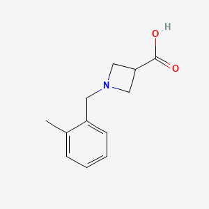 molecular formula C12H15NO2 B1469177 1-[(2-Methylphenyl)methyl]azetidine-3-carboxylic acid CAS No. 1343800-95-2