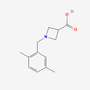 molecular formula C13H17NO2 B1469179 1-[(2,5-二甲苯基)甲基]氮杂环丁-3-羧酸 CAS No. 1341923-77-0