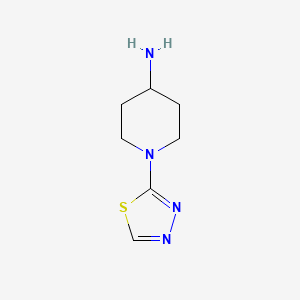 molecular formula C7H12N4S B1469181 1-(1,3,4-噻二唑-2-基)哌啶-4-胺 CAS No. 1341425-33-9