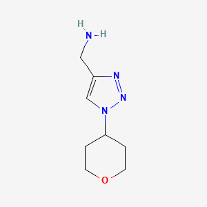 molecular formula C8H14N4O B1469182 [1-(oxan-4-yl)-1H-1,2,3-triazol-4-yl]methanamine CAS No. 1344036-27-6