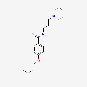 Benzamide, p-isopentoxy-N-(3-piperidinopropyl)thio-