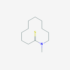 molecular formula C12H23NS B14691863 1-Methyl-1-azacyclododecane-2-thione CAS No. 34949-17-2