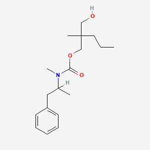 molecular formula C18H29NO3 B14691878 2-(Hydroxymethyl)-2-methylpentyl methyl(1-phenylpropan-2-yl)carbamate CAS No. 25384-40-1