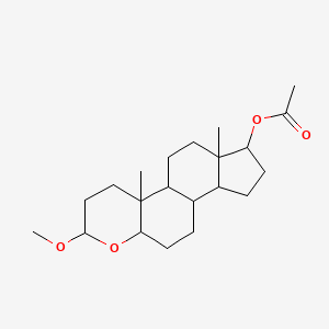 2-Methoxy-4a,6a-dimethylhexadecahydroindeno[5,4-f]chromen-7-yl acetate