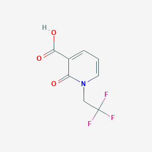 molecular formula C8H6F3NO3 B1469194 2-Oxo-1-(2,2,2-trifluoroethyl)-1,2-dihydropyridine-3-carboxylic acid CAS No. 1341455-73-9