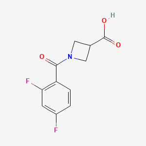 molecular formula C11H9F2NO3 B1469202 1-(2,4-二氟苯甲酰基)氮杂环丁-3-羧酸 CAS No. 1378331-50-0