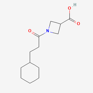 molecular formula C13H21NO3 B1469204 1-(3-Cyclohexylpropanoyl)azetidine-3-carboxylic acid CAS No. 1378719-17-5