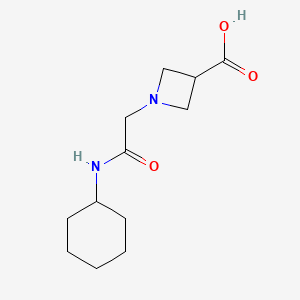 molecular formula C12H20N2O3 B1469205 1-[(环己基氨基羰基)甲基]氮杂环丁烷-3-羧酸 CAS No. 1410310-37-0