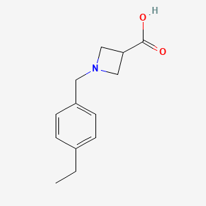 molecular formula C13H17NO2 B1469207 1-[(4-Ethylphenyl)methyl]azetidine-3-carboxylic acid CAS No. 1339834-39-7