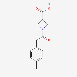 molecular formula C13H15NO3 B1469214 1-(2-(p-Tolyl)acetyl)azetidine-3-carboxylic acid CAS No. 1485137-69-6