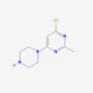 molecular formula C9H13ClN4 B1469218 4-Chloro-2-methyl-6-(piperazin-1-yl)pyrimidine CAS No. 1000843-24-2