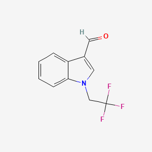 molecular formula C11H8F3NO B1469220 1-(2,2,2-三氟乙基)-1H-吲哚-3-甲醛 CAS No. 1339654-87-3
