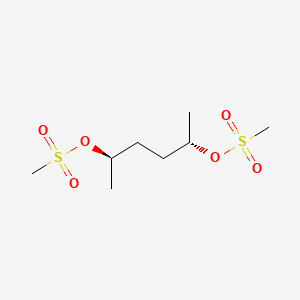 molecular formula C8H18O6S2 B14692241 2,5-Hexanediol, dimethanesulfonate, (R*,R*)-(-)- CAS No. 33447-91-5