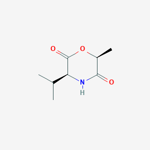 2,5-Morpholinedione, 6-methyl-3-(1-methylethyl)-, (3S,6S)-