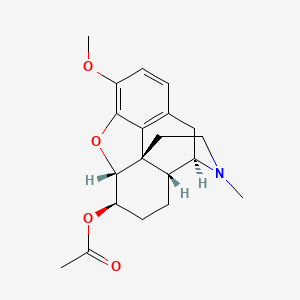 [(4R,4aR,7R,7aR,12bS)-9-methoxy-3-methyl-2,4,4a,5,6,7,7a,13-octahydro-1H-4,12-methanobenzofuro[3,2-e]isoquinolin-7-yl] acetate