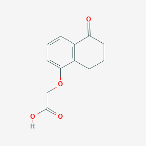 molecular formula C12H12O4 B14692369 [(5-Oxo-5,6,7,8-tetrahydronaphthalen-1-yl)oxy]acetic acid CAS No. 33522-98-4