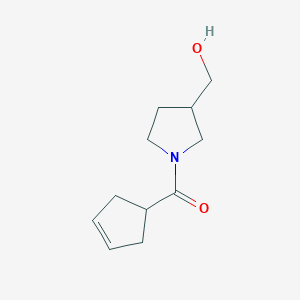 molecular formula C11H17NO2 B1469239 [1-(Cyclopent-3-ene-1-carbonyl)pyrrolidin-3-yl]methanol CAS No. 1339711-56-6