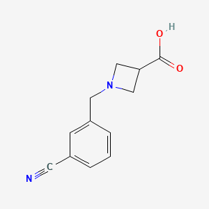 1-[(3-Cyanophenyl)methyl]azetidine-3-carboxylic acid