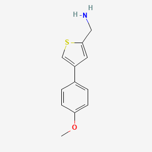 molecular formula C12H13NOS B1469248 [4-(4-Methoxyphenyl)thiophen-2-yl]methanamine CAS No. 1341711-90-7
