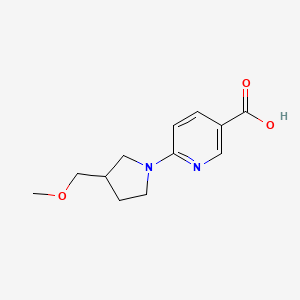 6-[3-(Methoxymethyl)pyrrolidin-1-yl]pyridine-3-carboxylic acid