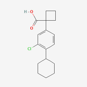 Cyclobutanecarboxylic acid, 1-(3-chloro-4-cyclohexylphenyl)-