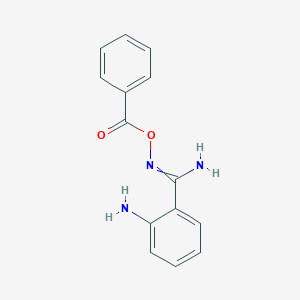 2-Amino-N'-(benzoyloxy)benzene-1-carboximidamide