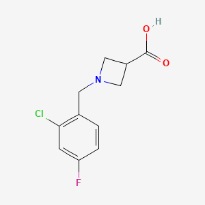 1-[(2-Chloro-4-fluorophenyl)methyl]azetidine-3-carboxylic acid