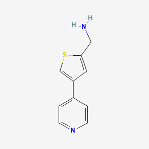 molecular formula C10H10N2S B1469263 (4-(Pyridin-4-yl)thiophen-2-yl)methanamine CAS No. 1341565-40-9