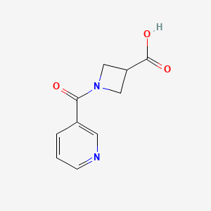 B1469268 1-(Pyridine-3-carbonyl)azetidine-3-carboxylic acid CAS No. 1341590-82-6