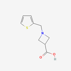 molecular formula C9H11NO2S B1469271 1-(噻吩-2-基甲基)氮杂环丁-3-羧酸 CAS No. 1340207-57-9