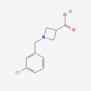 molecular formula C11H12ClNO2 B1469273 1-[(3-氯苯基)甲基]氮杂环丁烷-3-羧酸 CAS No. 1341099-08-8
