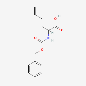 molecular formula C14H17NO4 B1469279 2-{[(苄氧基)羰基]氨基}己-5-烯酸 CAS No. 1404738-07-3