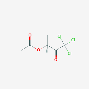 molecular formula C6H7Cl3O3 B14692805 4,4,4-Trichloro-3-oxobutan-2-yl acetate CAS No. 25448-84-4