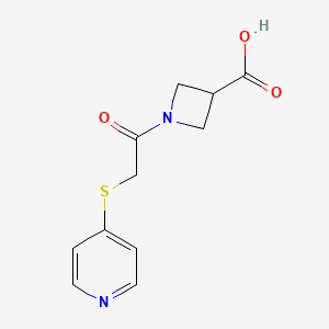 B1469281 1-[2-(Pyridin-4-ylsulfanyl)acetyl]azetidine-3-carboxylic acid CAS No. 1410084-78-4