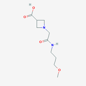 molecular formula C10H18N2O4 B1469282 1-{[(3-Methoxypropyl)carbamoyl]methyl}azetidine-3-carboxylic acid CAS No. 1339733-10-6