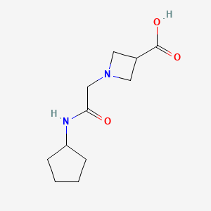 molecular formula C11H18N2O3 B1469292 1-[(Cyclopentylcarbamoyl)methyl]azetidine-3-carboxylic acid CAS No. 1341390-01-9