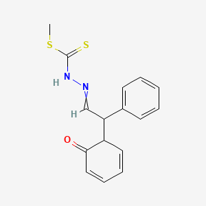 Methyl 2-[2-(6-oxocyclohexa-2,4-dien-1-yl)-2-phenylethylidene]hydrazine-1-carbodithioate