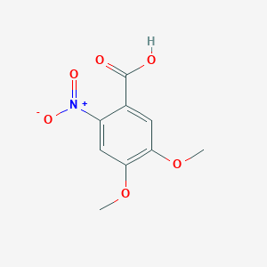molecular formula C9H9NO6 B014693 4,5-二甲氧基-2-硝基苯甲酸 CAS No. 4998-07-6