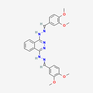 1-N,4-N-bis[(3,4-dimethoxyphenyl)methylideneamino]phthalazine-1,4-diamine