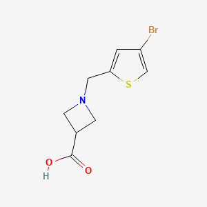 molecular formula C9H10BrNO2S B1469305 1-[(4-Bromothiophen-2-yl)methyl]azetidine-3-carboxylic acid CAS No. 1341389-58-9