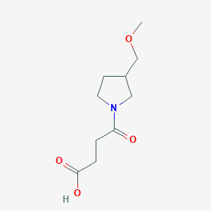 molecular formula C10H17NO4 B1469308 4-[3-(Methoxymethyl)pyrrolidin-1-yl]-4-oxobutanoic acid CAS No. 1342967-28-5