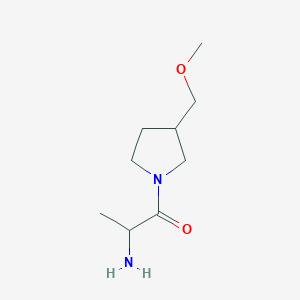 molecular formula C9H18N2O2 B1469309 2-Amino-1-[3-(methoxymethyl)pyrrolidin-1-yl]propan-1-one CAS No. 1342270-02-3